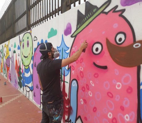 Con pinturas se adornan los jardines infantiles de Tunjuelito